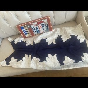 Banana republic navy and grey sleeveless dress